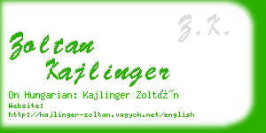 zoltan kajlinger business card